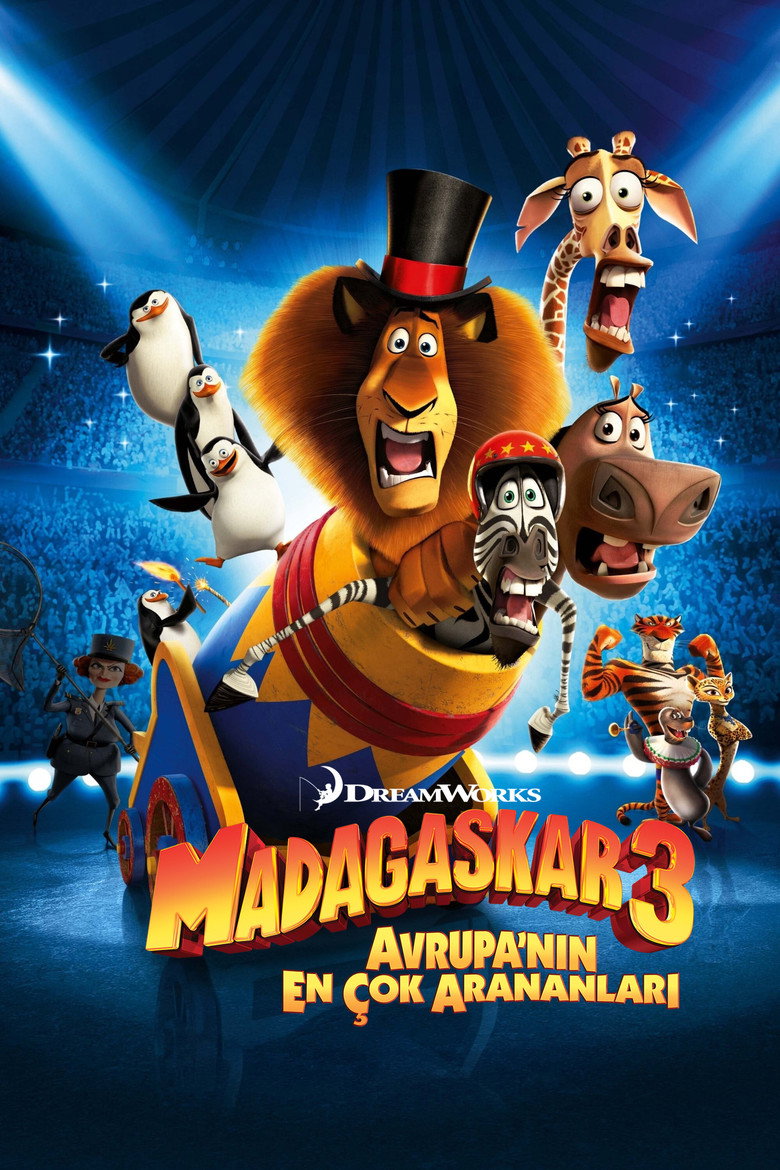 Madagaskar 3: Avrupa'nın En Çok Arananları Film afişi